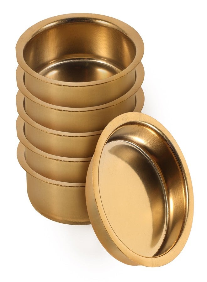 VOSAREA 6pcs Metal Incense Cone Burners Tea Light Tins Cups Tealight Holders Brass Incense Burner Plate Holder Empty Scented Candle Cup DIY Candle Holders for Party Wedding Table Decoration - Image 1